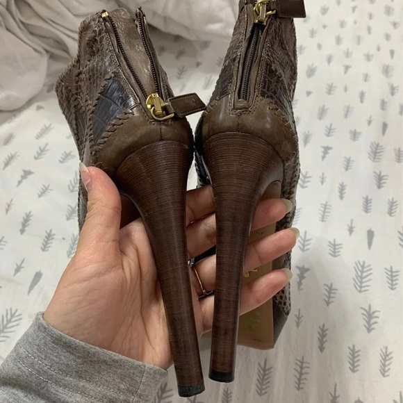 Parada leather booties brown sz 37 - Picture 3 of 7